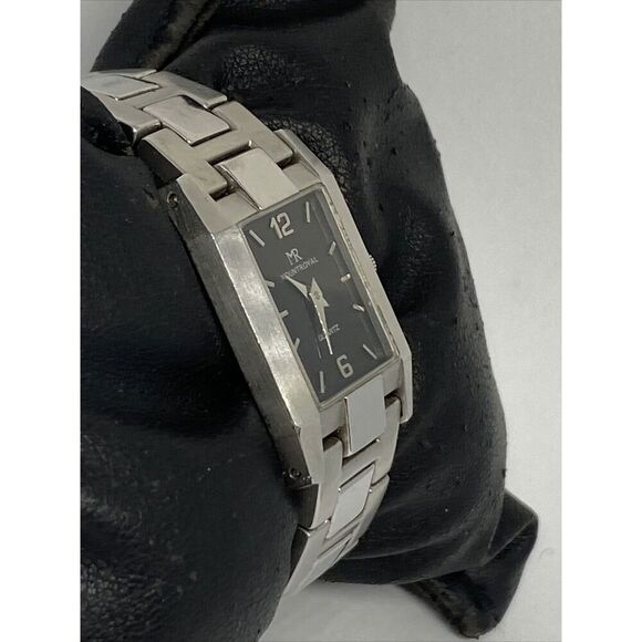 Mount Royal Men's Silver Stainless Steel Analog Black Dial Quartz Watch JK132 - Picture 5 of 12